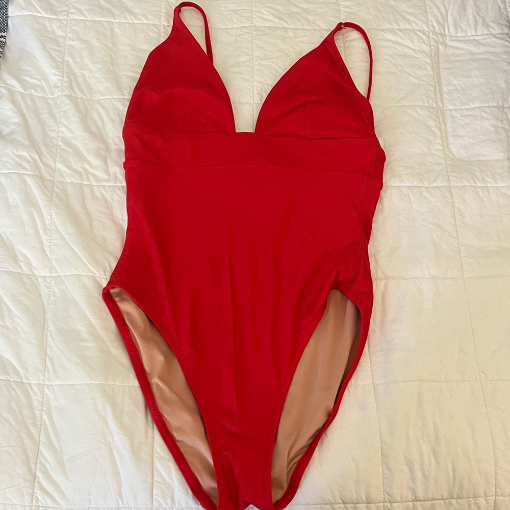 J. Crew Red One Piece Swimsuit - Picture 2 of 6